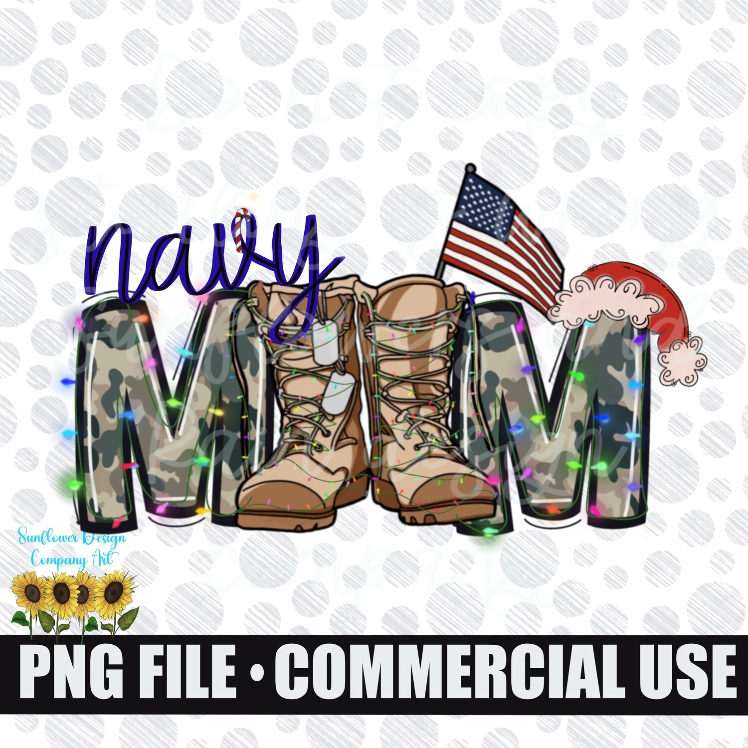Navy Mom Christmas png file