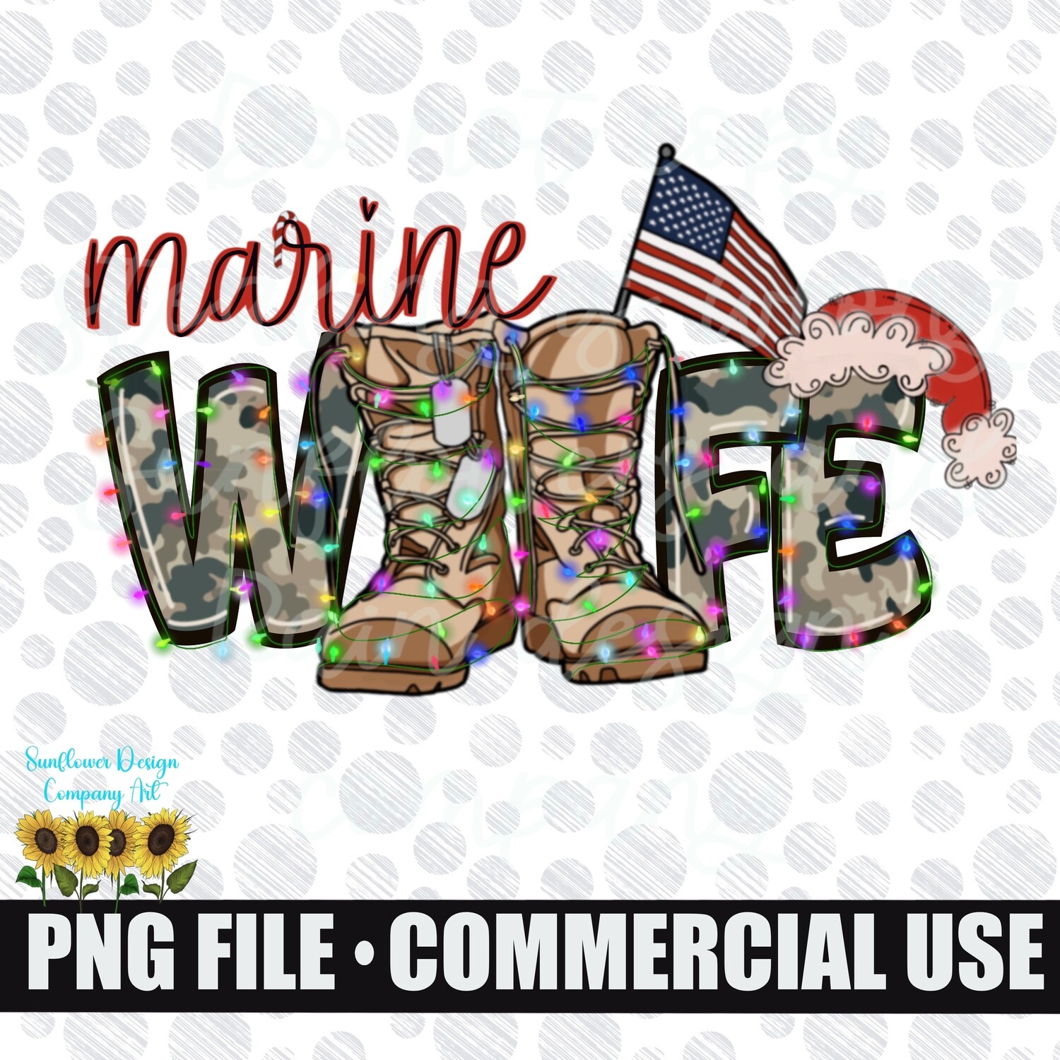 Marine wife Christmas png file