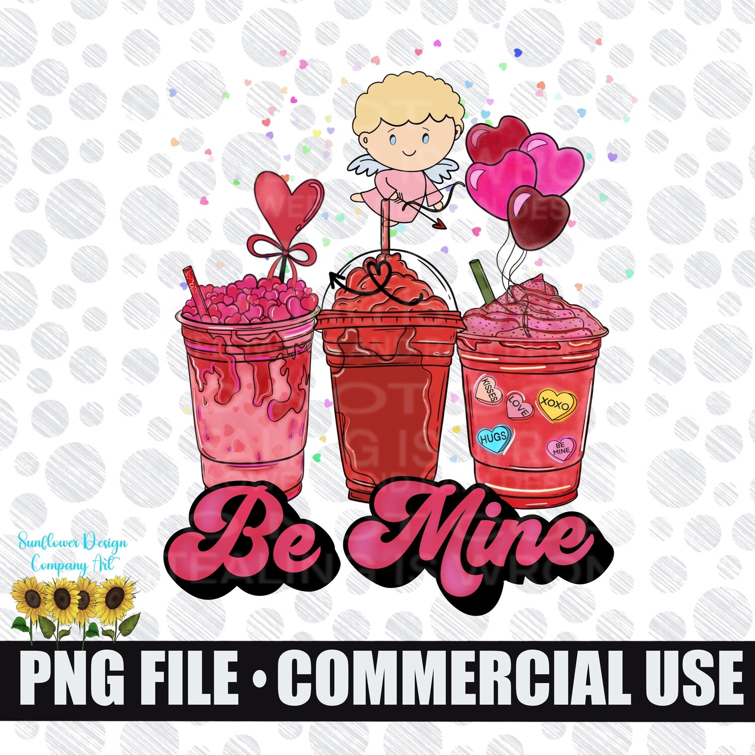 Coffee Valentine’s Day png file.