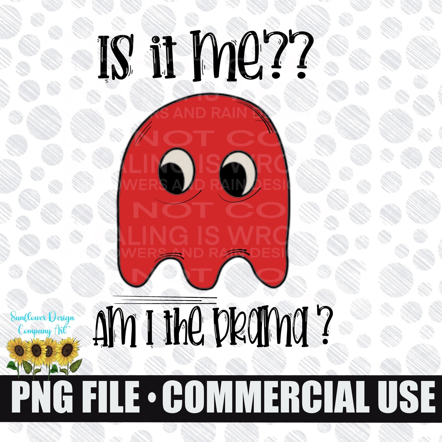 Is it me am I the drama. PAC man ghost png file.