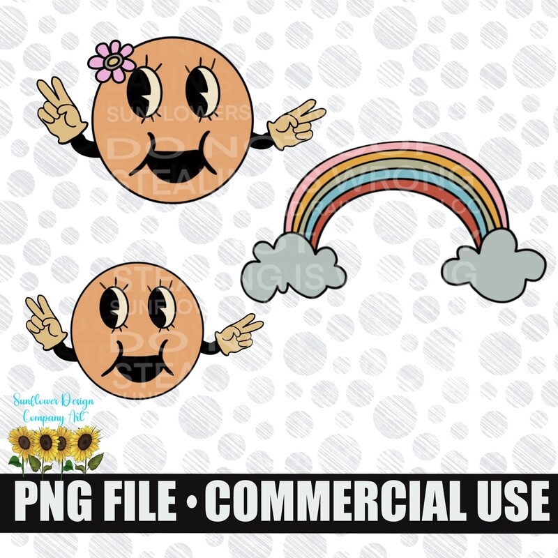 Retro clipart Bundle. png   files