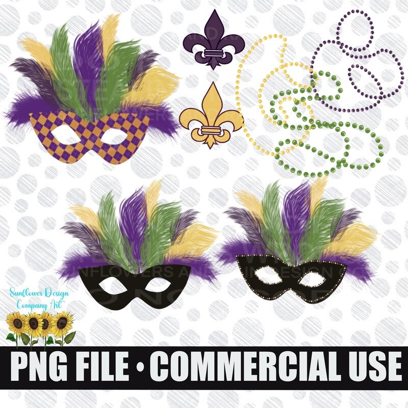 Marci Gras clipart Bundle. png   files