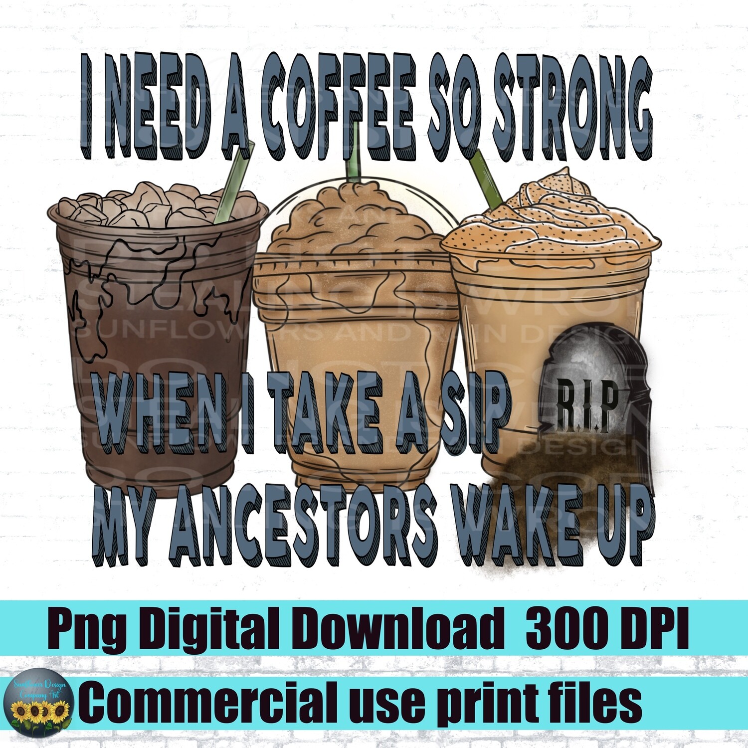 Strong  coffee png file.