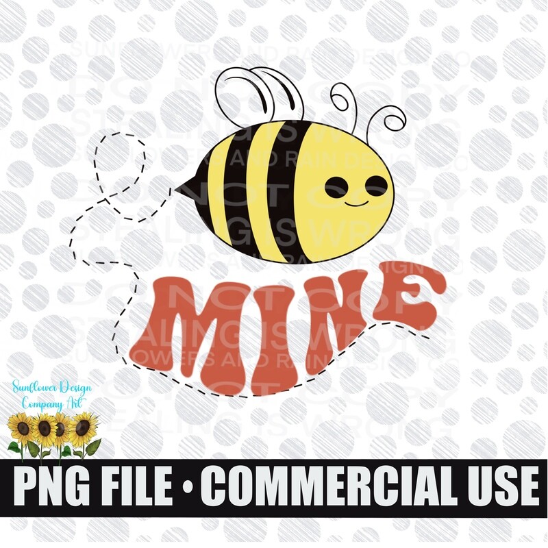 Bee mine valentines Day png file