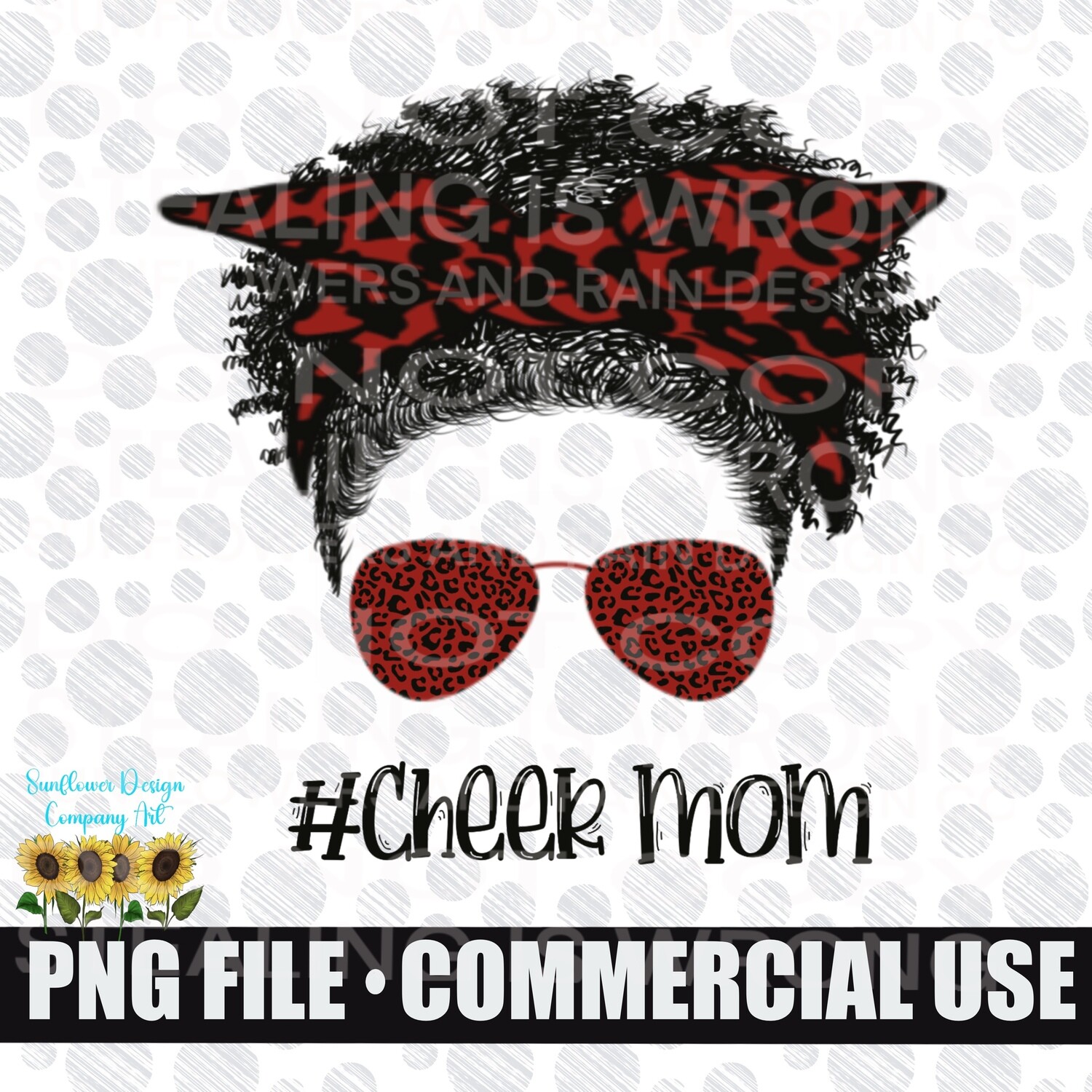 Cheer mom png file.Red cheer design. Sublimation design download