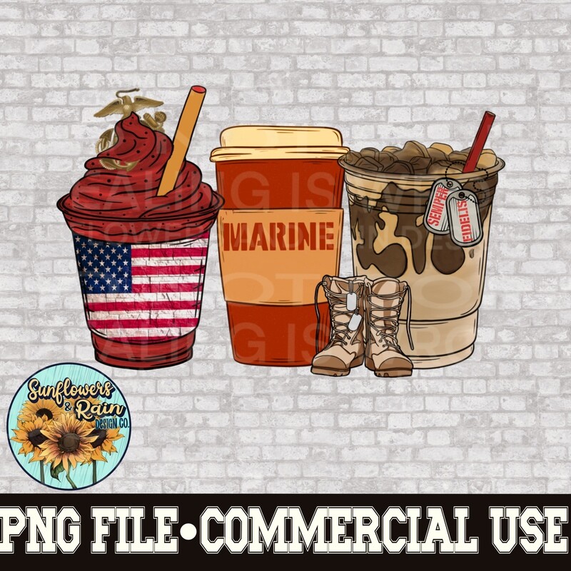 Coffee Marine png file for sublimation shirts