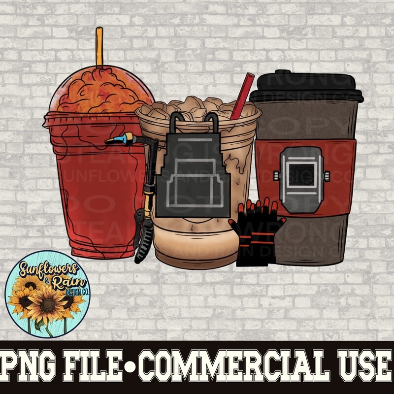 Welder Coffee png file for sublimation shirts
