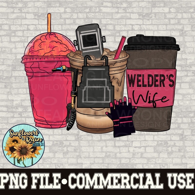 Welders Wife Coffee png file for sublimation shirts