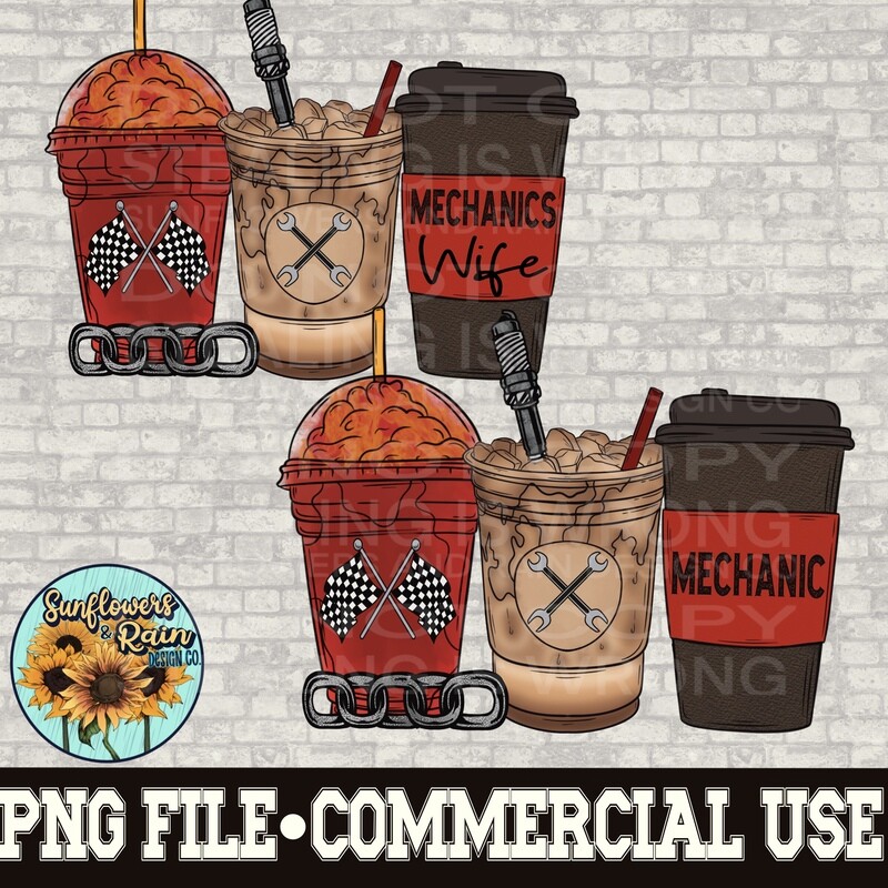 Mechanic  Coffee Bundle png file for sublimation shirts