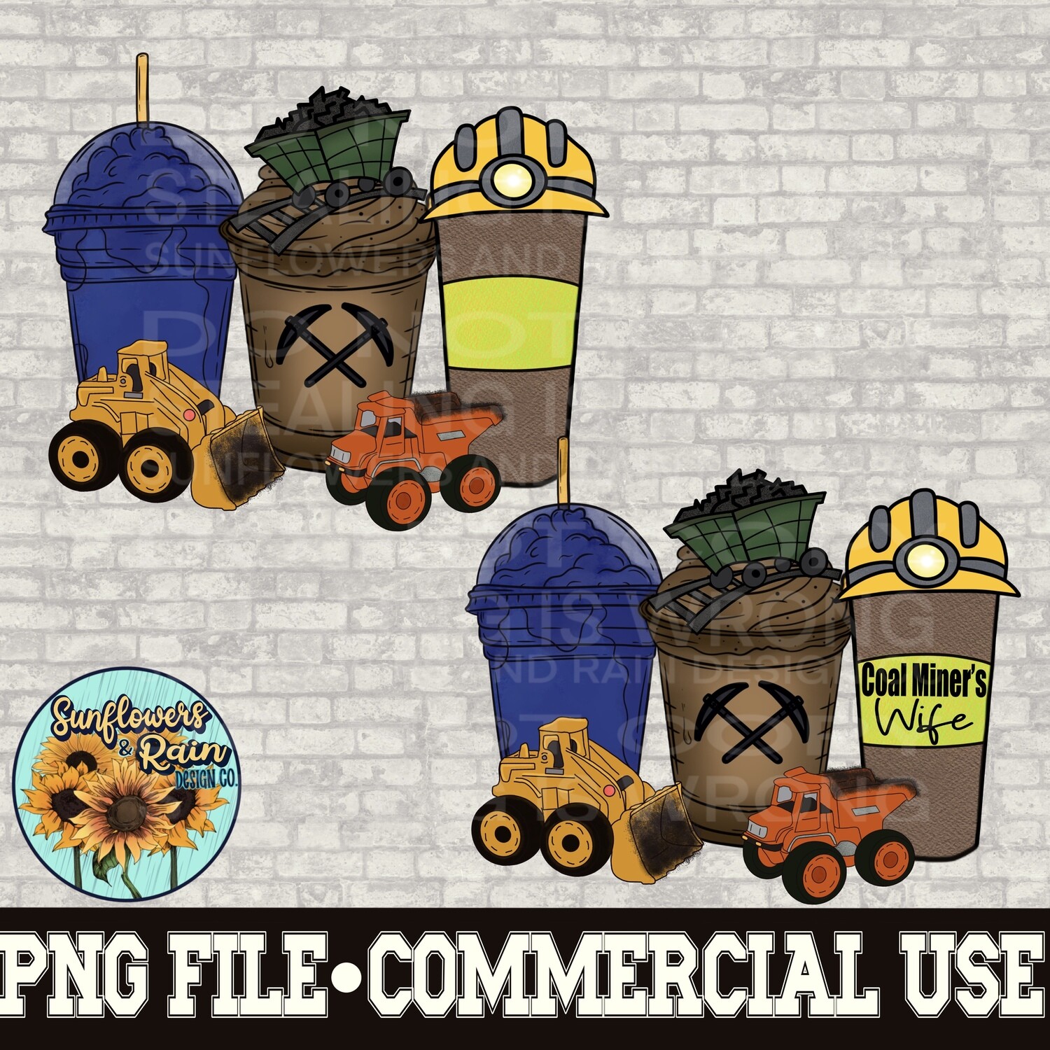Miner Coffee Bundle png file for sublimation shirts