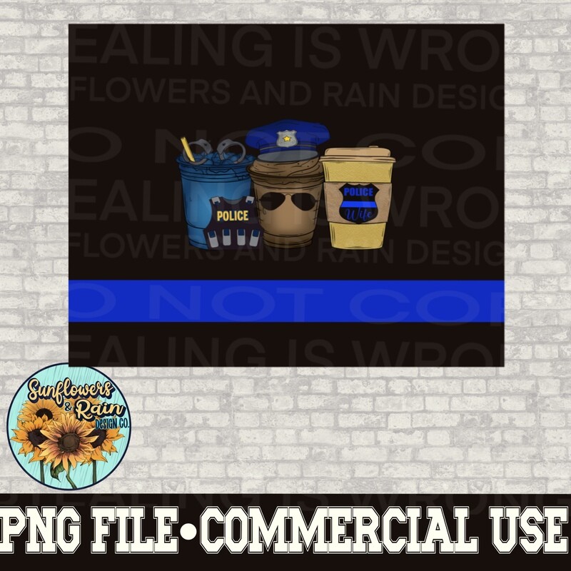 Police and police wife bundle tumbler wrap for sublimation tumblers. 20 Ready to print digital download