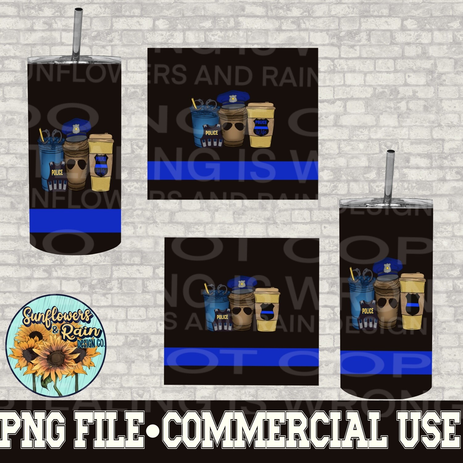 Police and police wife bundle tumbler wrap for sublimation tumblers. 20 Ready to print digital download