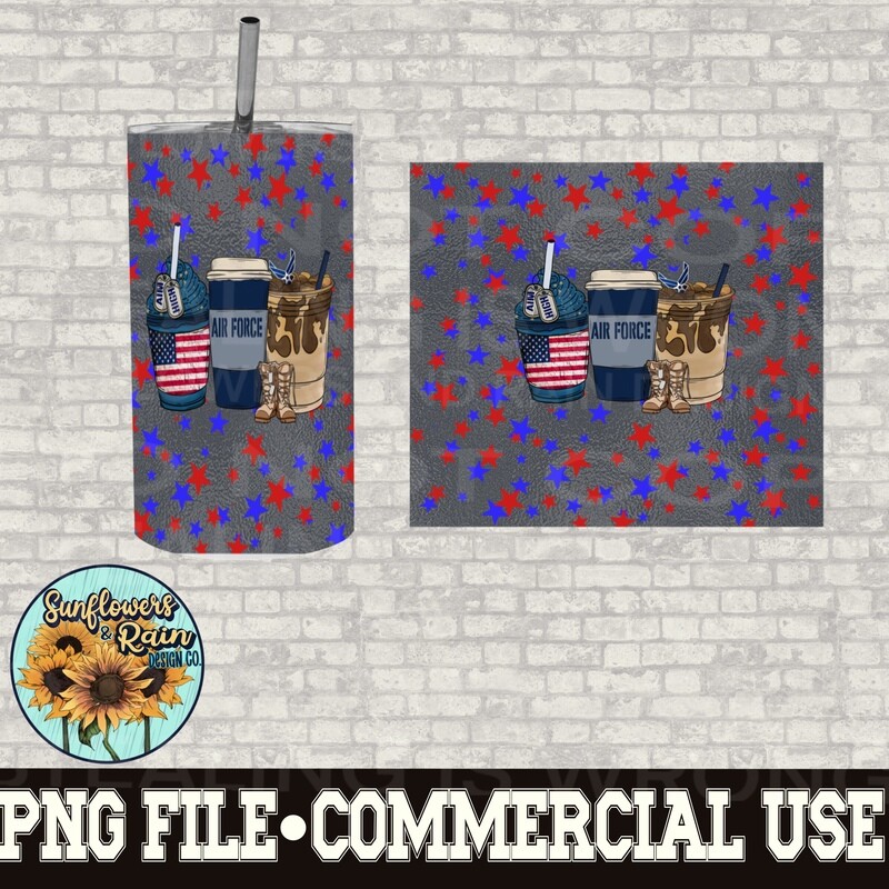 Air Force tumbler wrap for sublimation tumblers. 20 Ready to print digital download