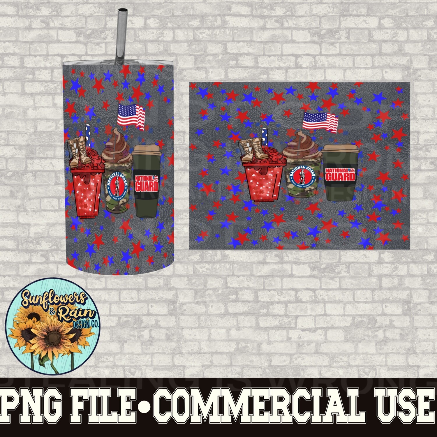 National guard tumbler wrap for sublimation tumblers. 20 Ready to print digital download