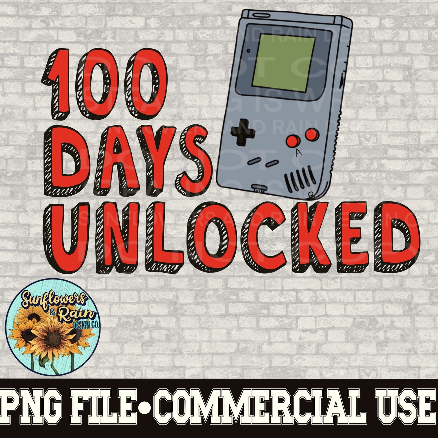 100 days unlocked  png file.( 100 days of school)