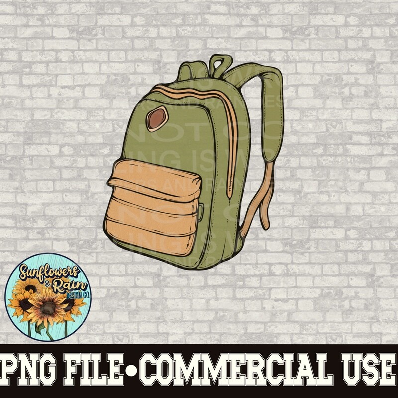School / work clipart Individual png files. iPad, flash drive, planner, backpack