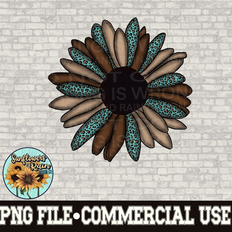 colorful Leopard print flower bundle png files. Use alone or as clipart