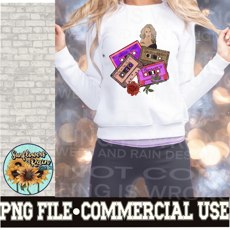 Miley cassette tapes.  music png file for sublimation T-shirts. Digital download. Instant download. Sublimation design