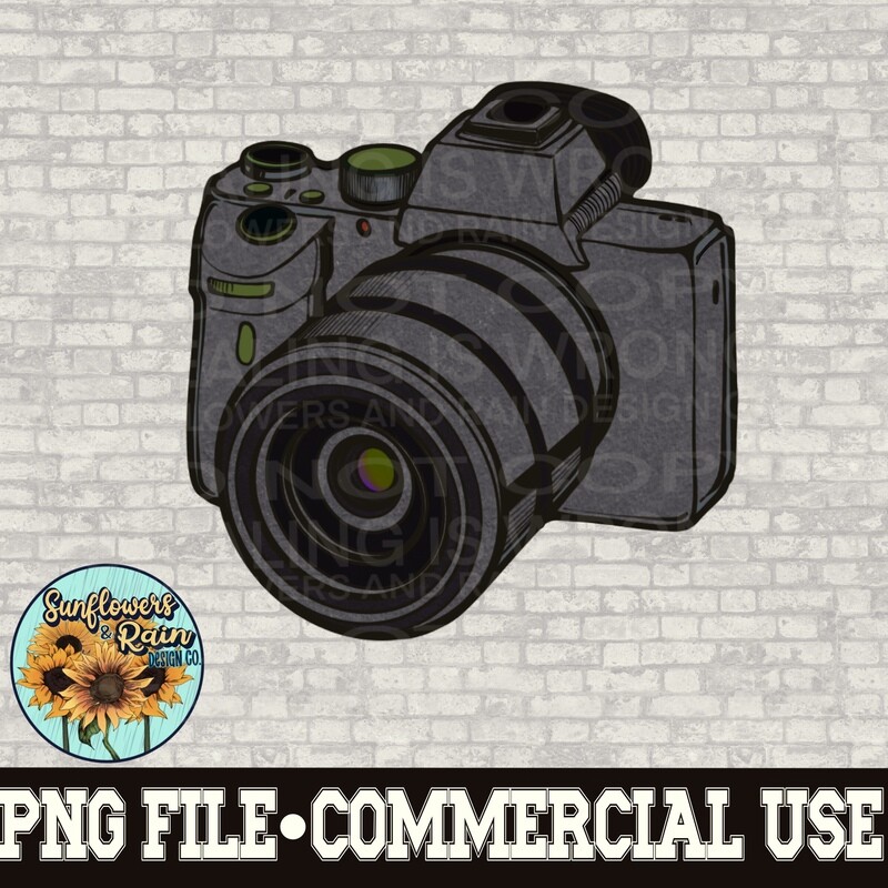 Camera/ professional camera clipart Individual png files.