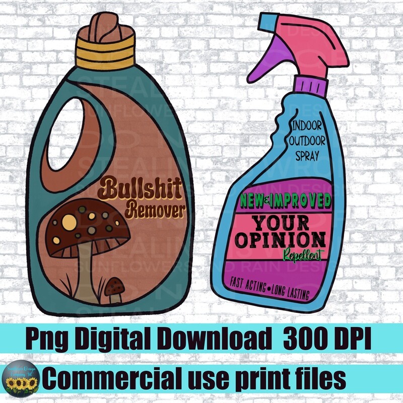 Funny sarcastic cleaning bottles bundle  png file for sublimation T-shirts. Digital download. Instant download. Sublimation design