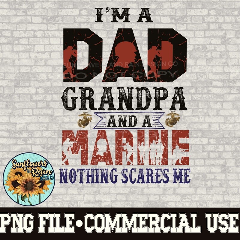 Dad,grandpa, marine PNG digital download, Sublimation design.