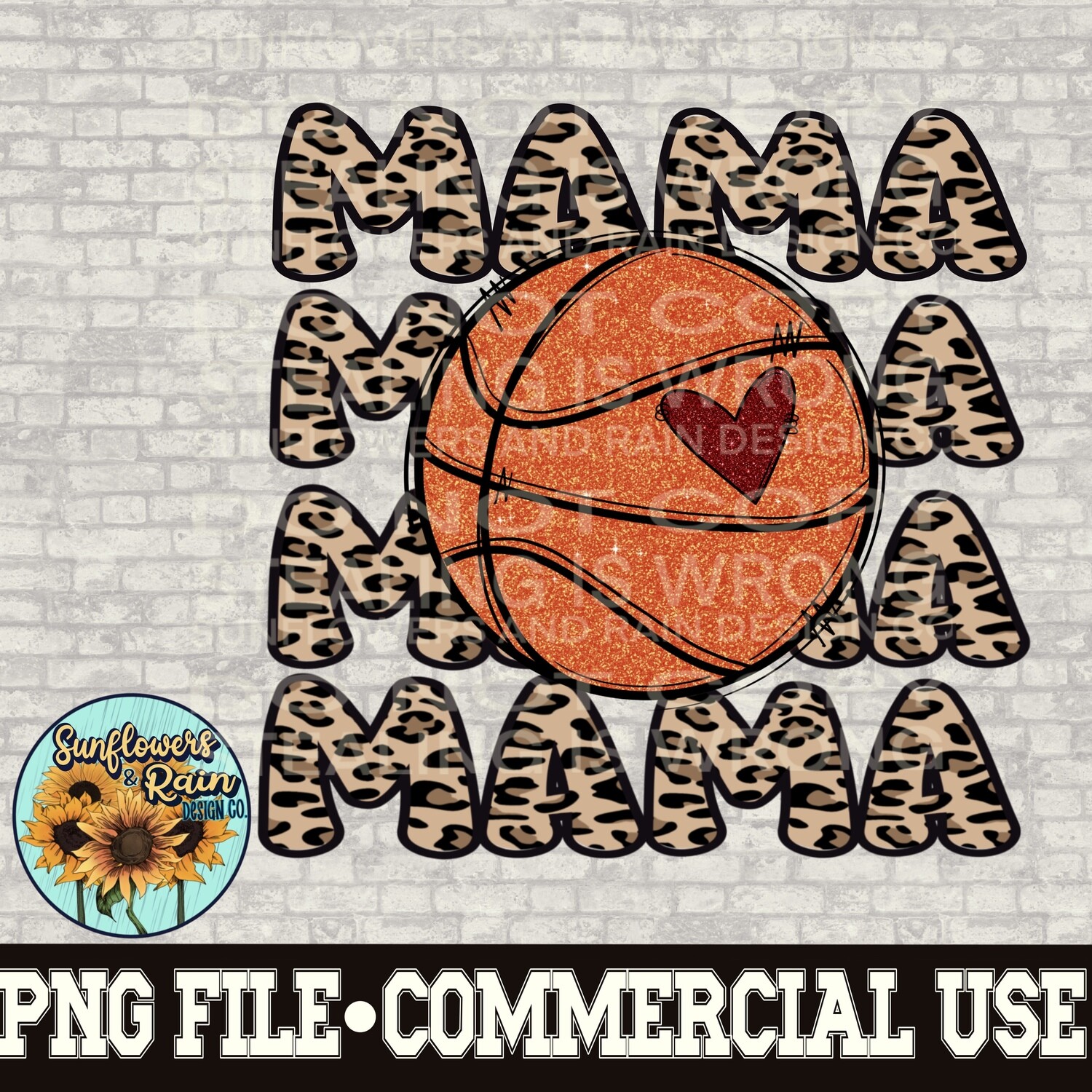 Basketball  Mama. Leopard print png file  PNG digital download, Sublimation design.