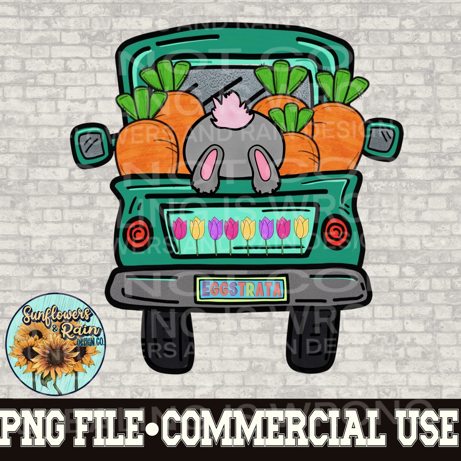 Easter truck with bunny and carrots  png file  PNG digital download, Sublimation design.