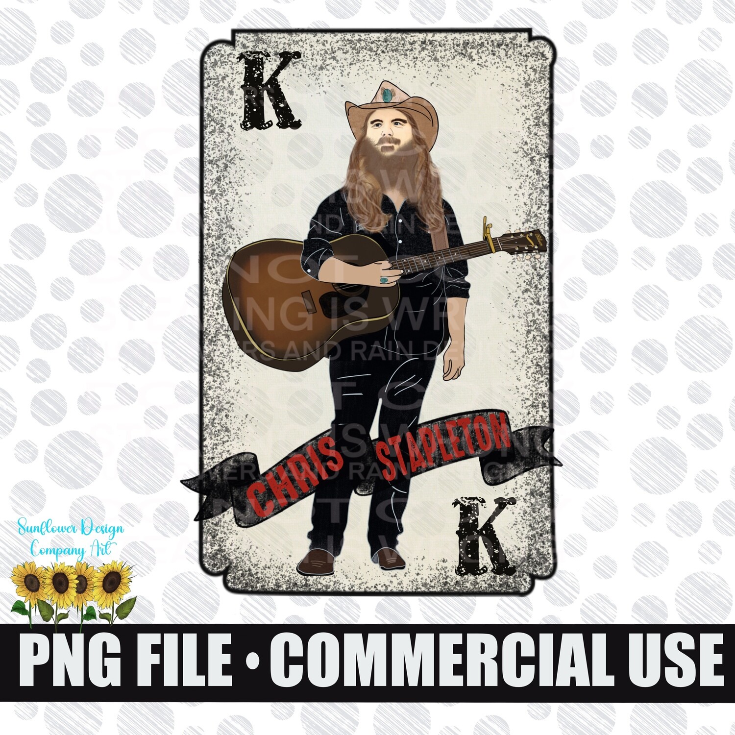 Chris S playing card . png file  PNG digital download, Sublimation design.