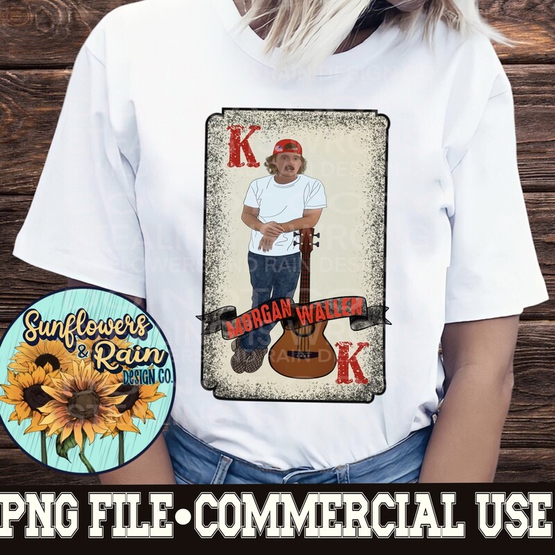 Morgan W playing card . png file  PNG digital download, Sublimation design.