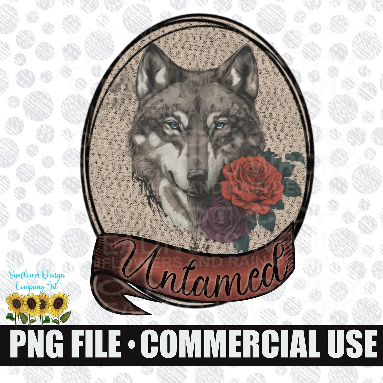 Untamed wolf png file  PNG digital download, Sublimation design.