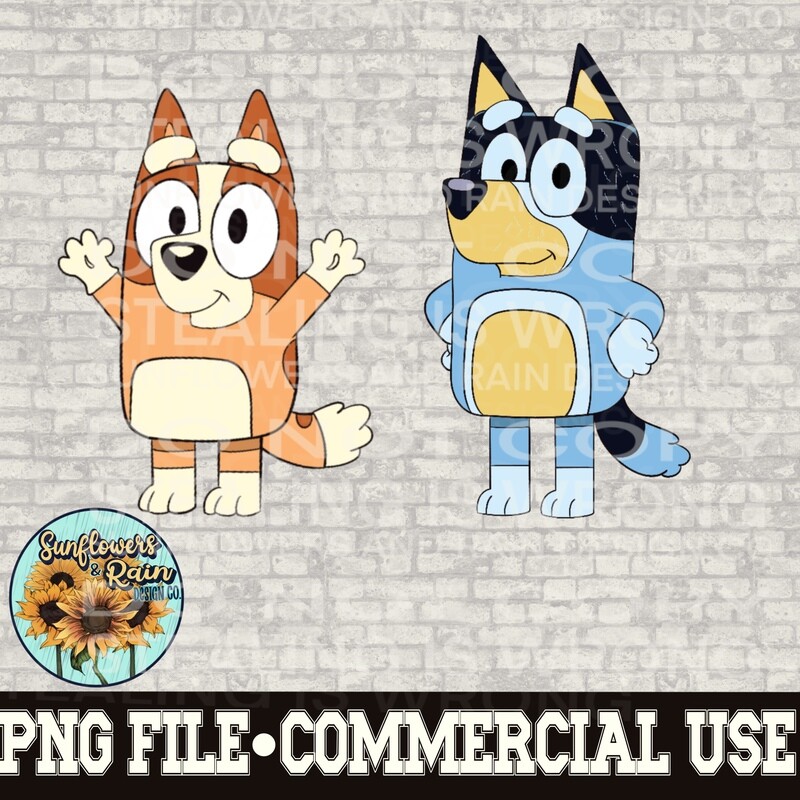 Bluey bundle clipart Individual png files.