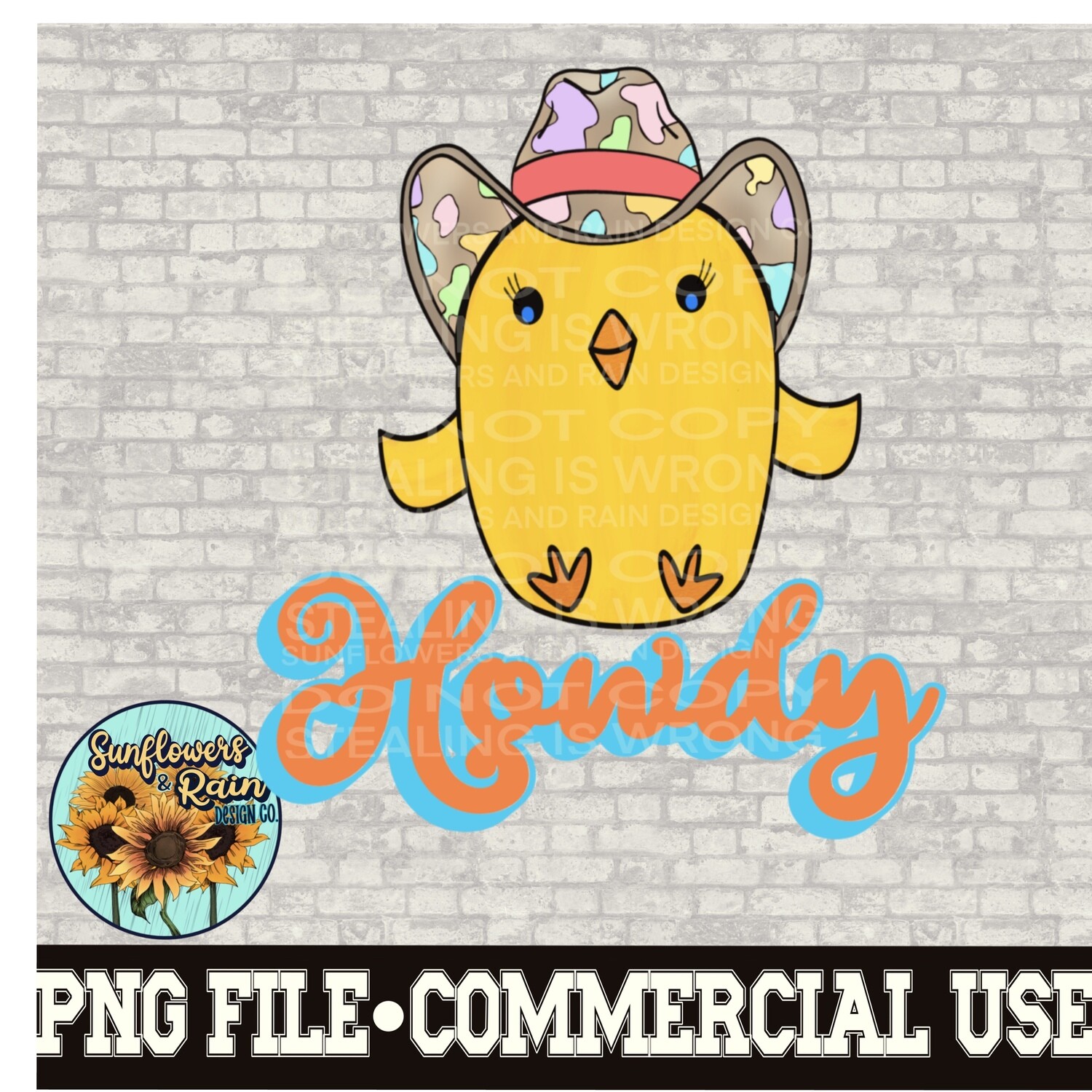 Howdy. Chick cowgirl western easter png files included  digital download, Sublimation design.