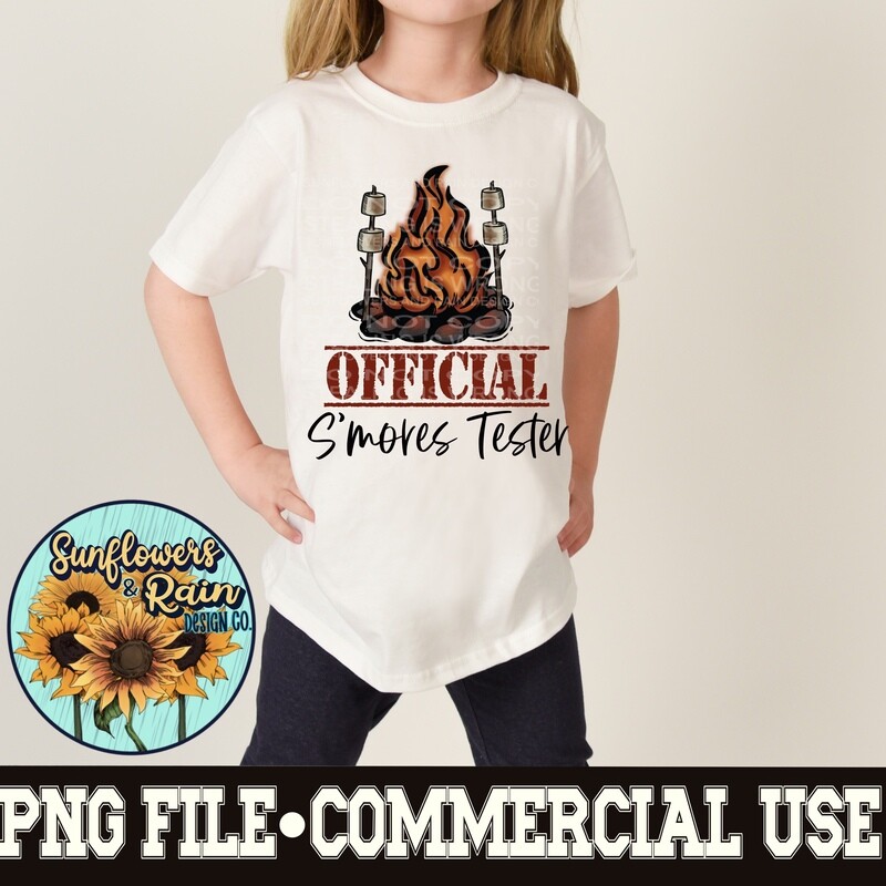 Official S’mores tester  png files included  digital download, Sublimation design.