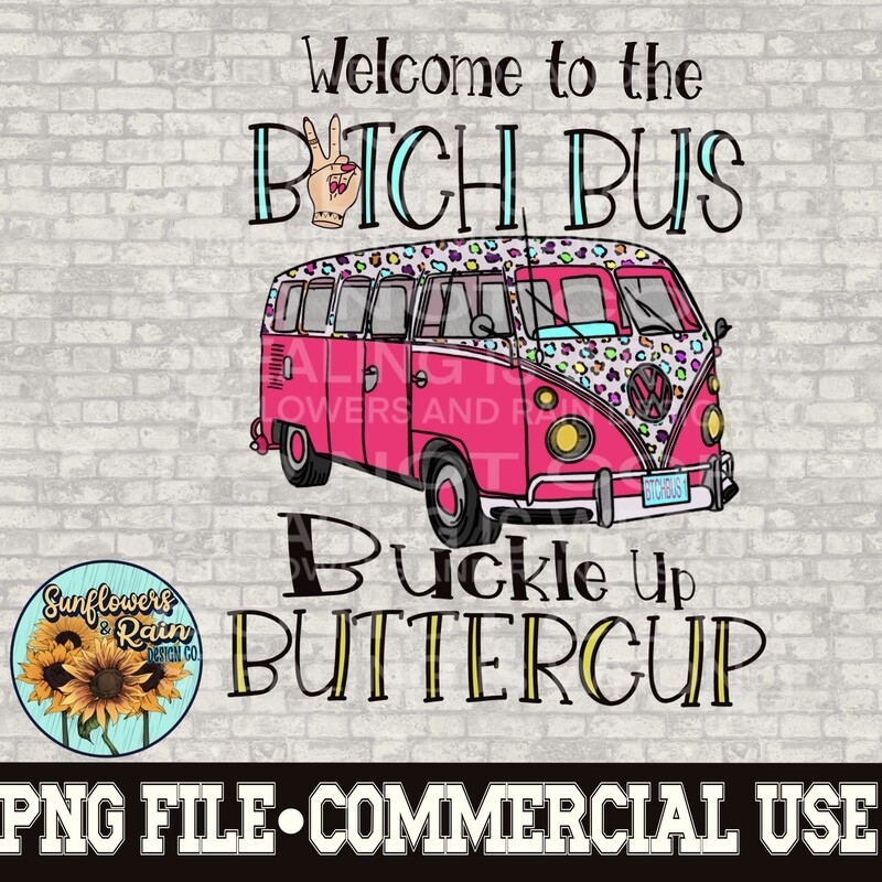 B@tch Bus. VW bus png files included  digital download, Sublimation design.