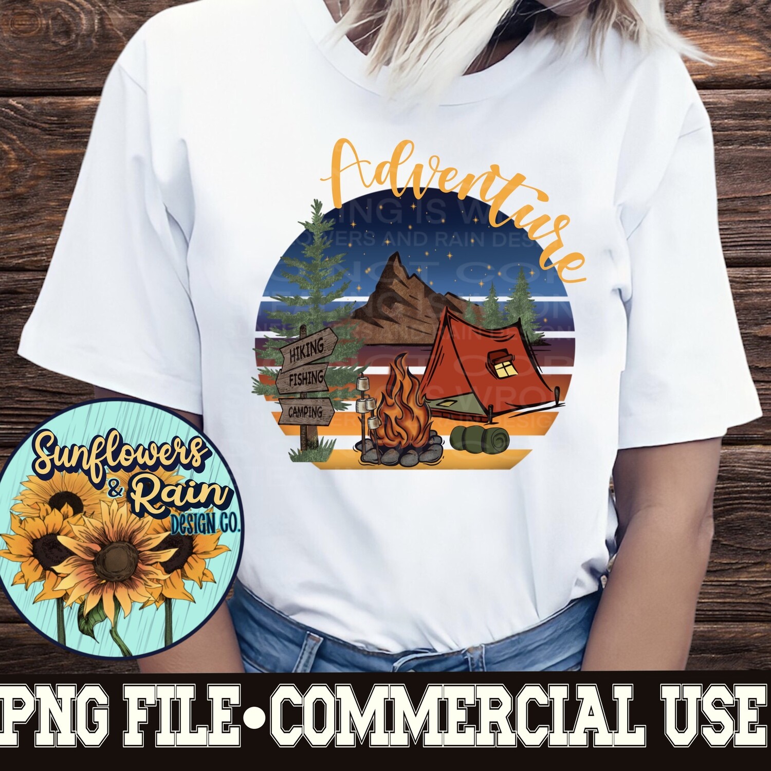 Adventure Camping bus png files included  digital download, Sublimation design.