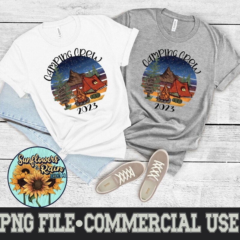 Camping Crew 2023 png files included  digital download, Sublimation design.