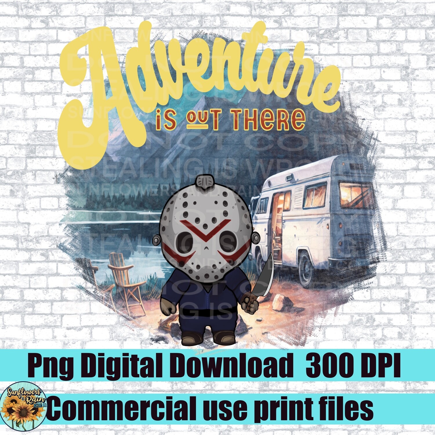 Adventure is out there horror  png files included  digital download, Sublimation design.