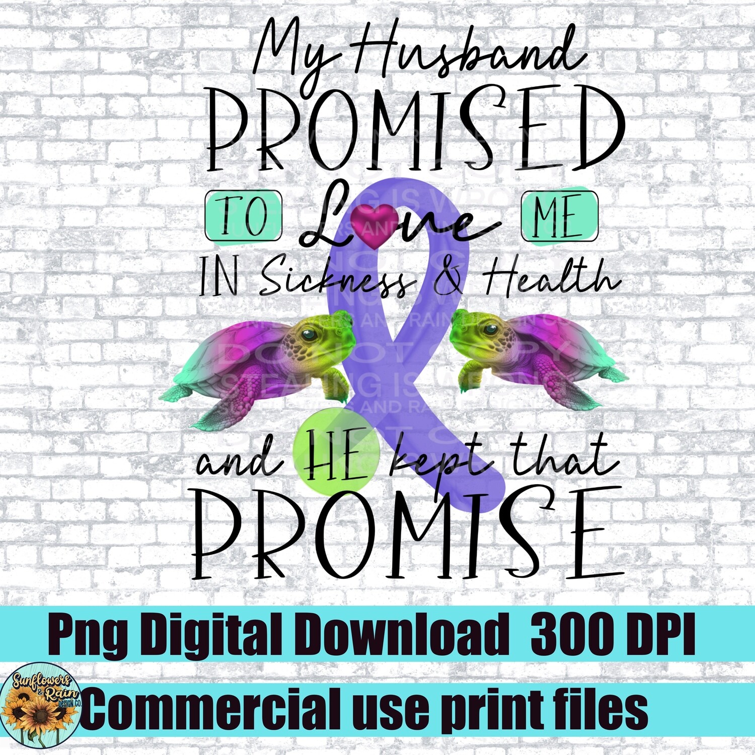 Purple Ribbon awareness. Husbands promise