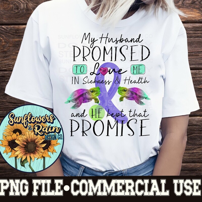 Purple Ribbon awareness. Husbands promise