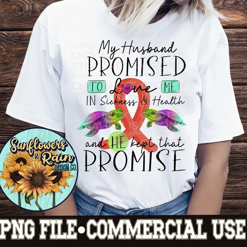 Orange  Ribbon awareness. Husbands promise. Png file for sublimation. Digital download