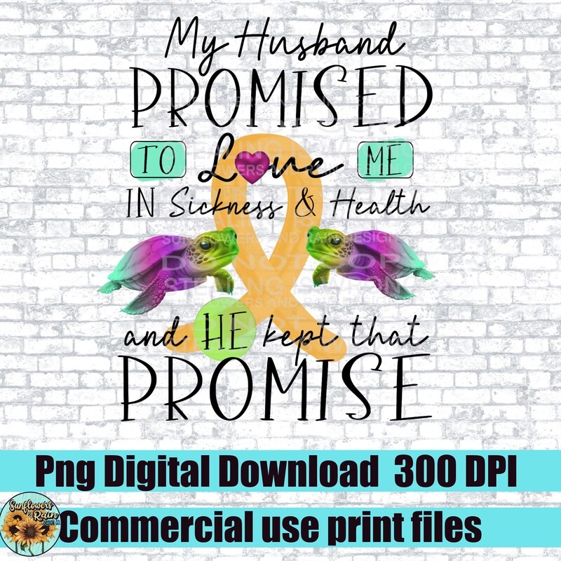 Yellow  Ribbon awareness. Husbands promise. Png file for sublimation. Digital download