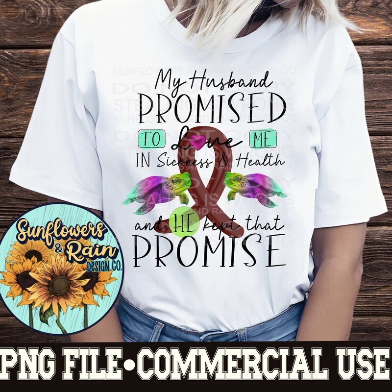Dark Red Ribbon awareness. Husbands promise. Png file for sublimation. Digital download