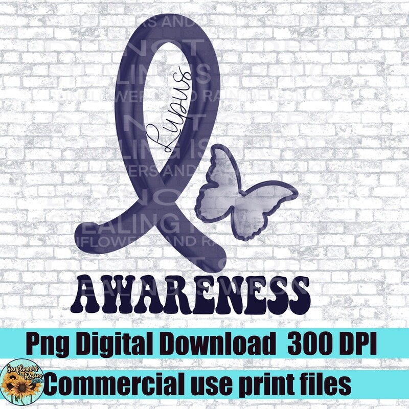 Lupus awareness. Png file for sublimation. Digital download