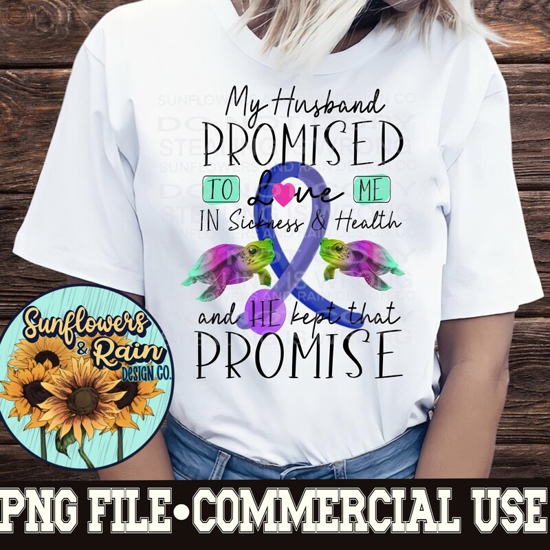 Rheumatoid arthritis Ribbon awareness. Husbands promise. Png file for sublimation. Digital download