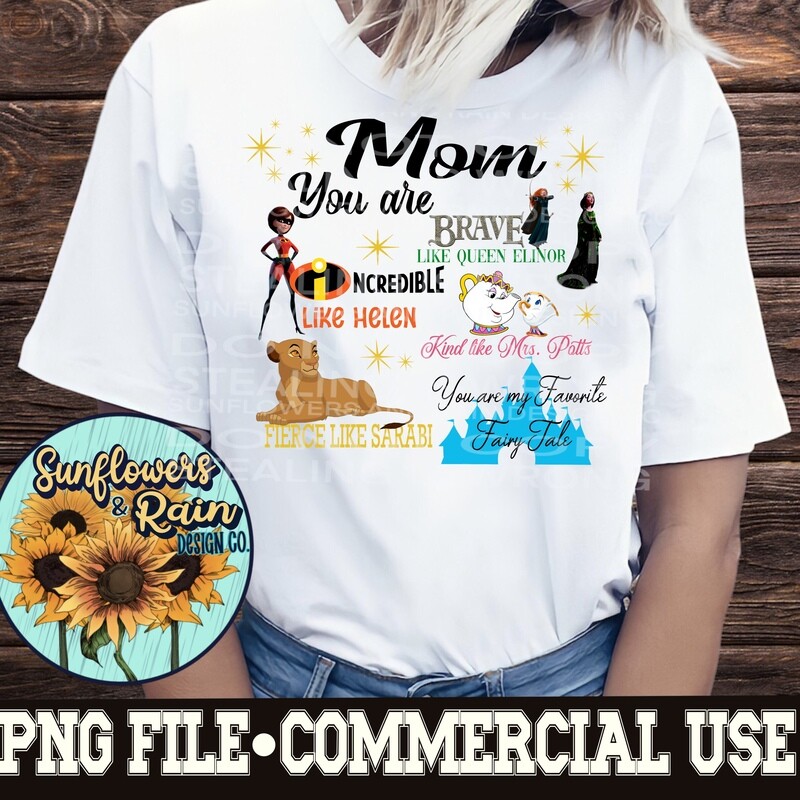 Disney Mom png file for sublimation or Dtf. Digital download only