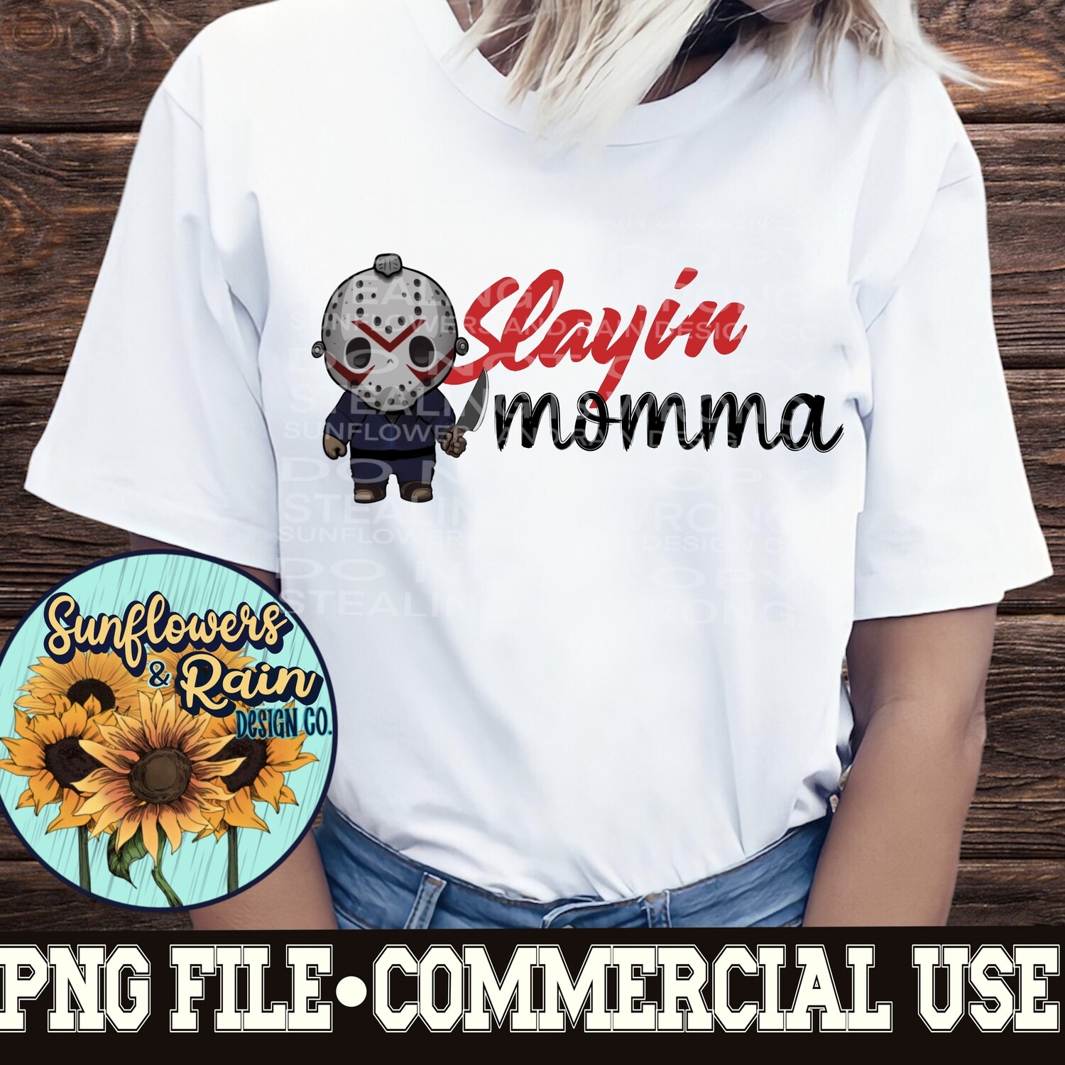 Slayinin’  momma . Jason Horror  png file for sublimation or Dtf. Digital download only
