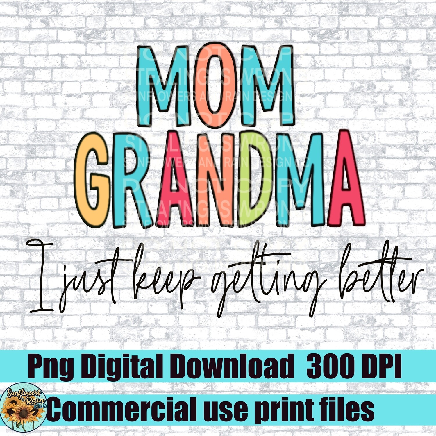 Mom grandma  png file for sublimation or Dtf. Digital download only