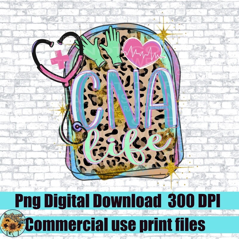 CNA  life png file for sublimation or Dtf. Digital download only