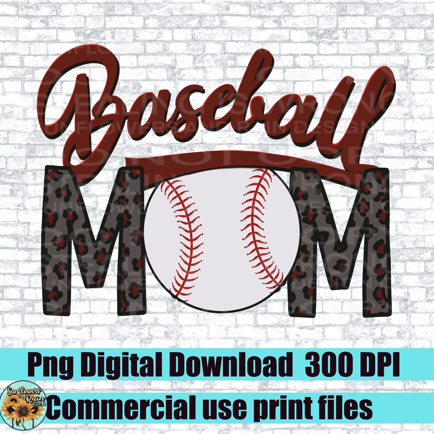 Baseball mom png file for sublimation or Dtf. Digital download only