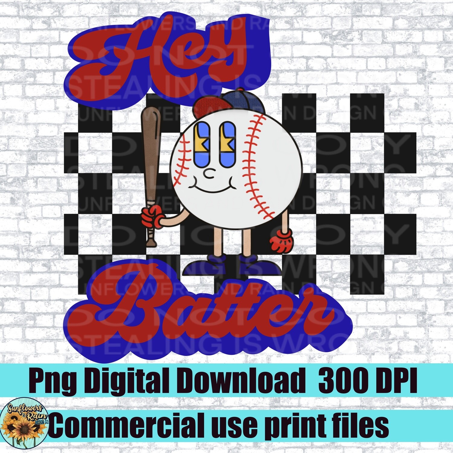 Hey batter png file for sublimation or Dtf. Digital download only